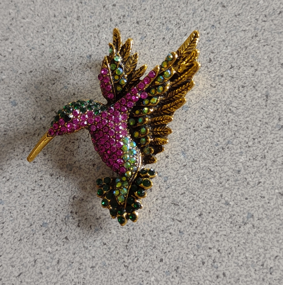 Firm Final price!*Crystal Hummingbird Pin